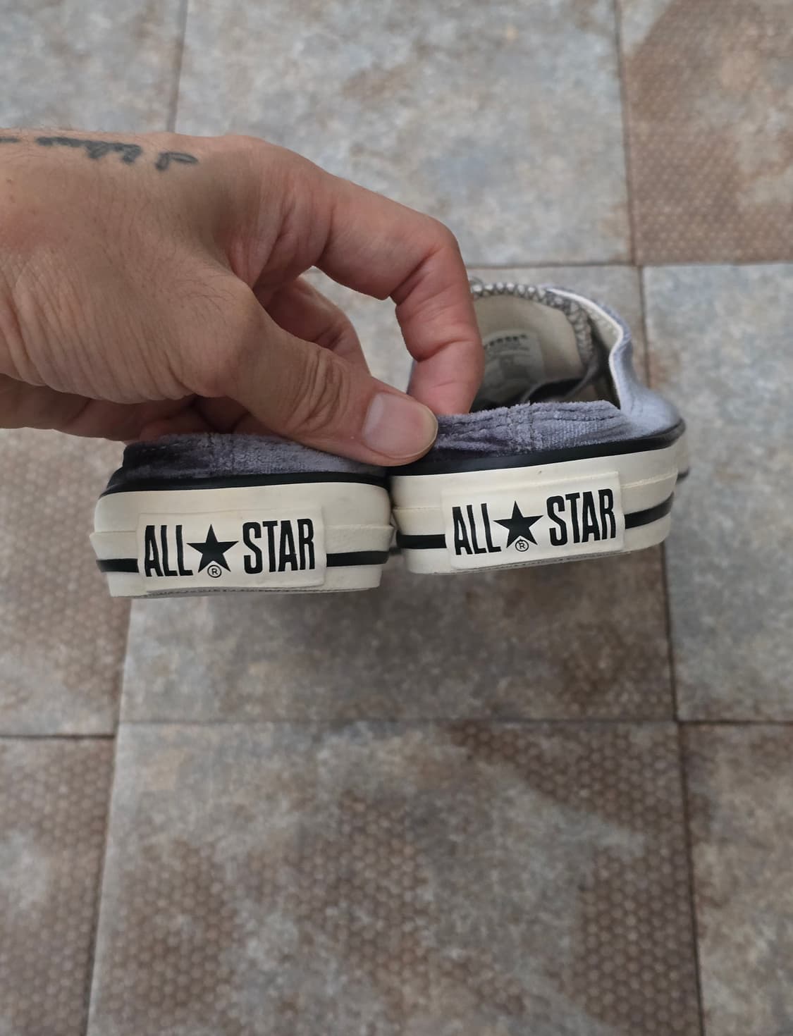 (245)컨버스 올스타 벨벳 뮬 차콜 상품이미지7