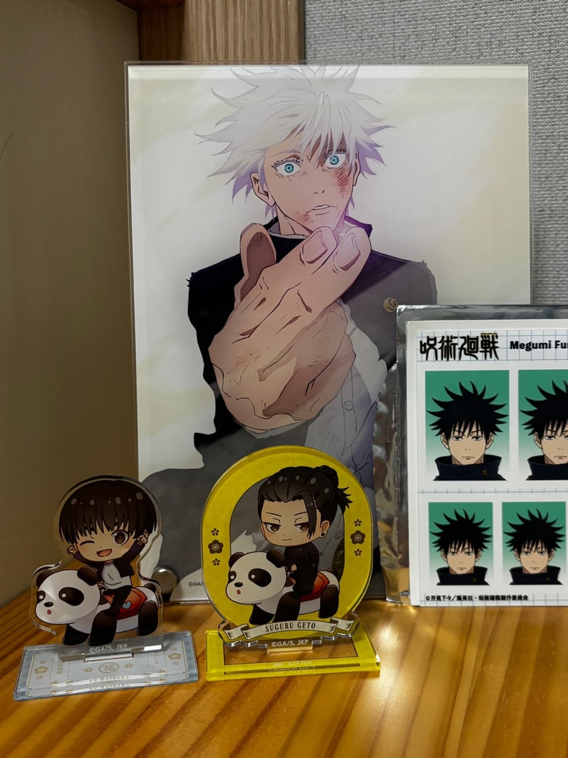 주술회전 고죠 아크릴 스탠드+메구미 증명사진+게토/하이바라 아크릴스탠드 상품이미지2