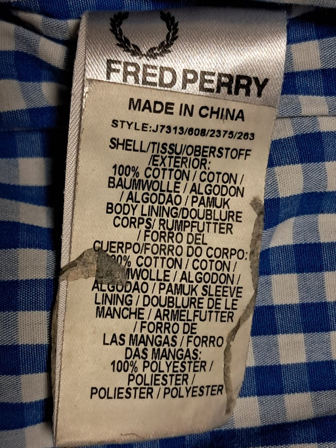 프레드페리 면 자켓 S 상품이미지8