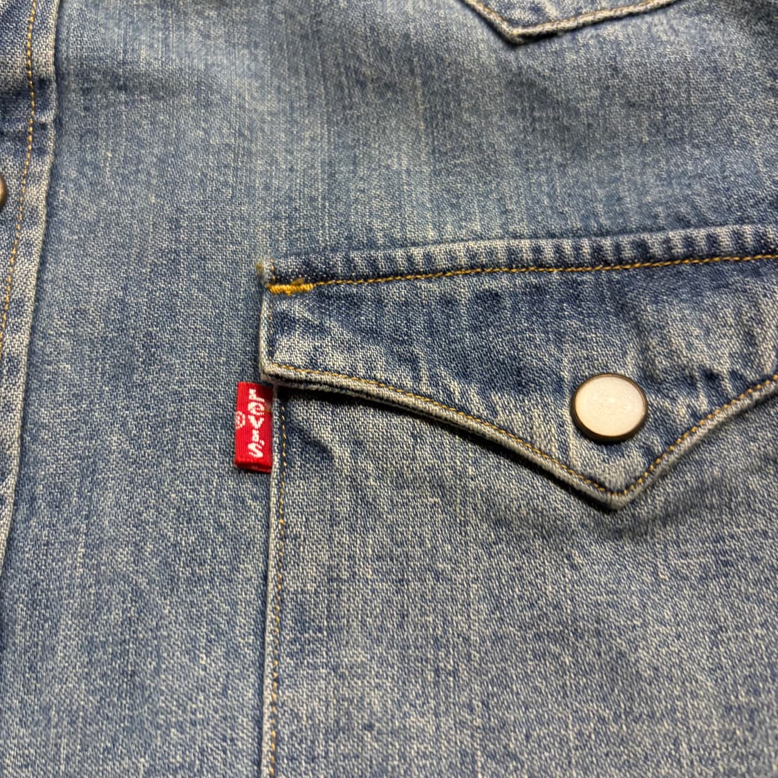 [S] 리바이스 데님 웨스턴 긴팔 셔츠 B648 상품이미지4