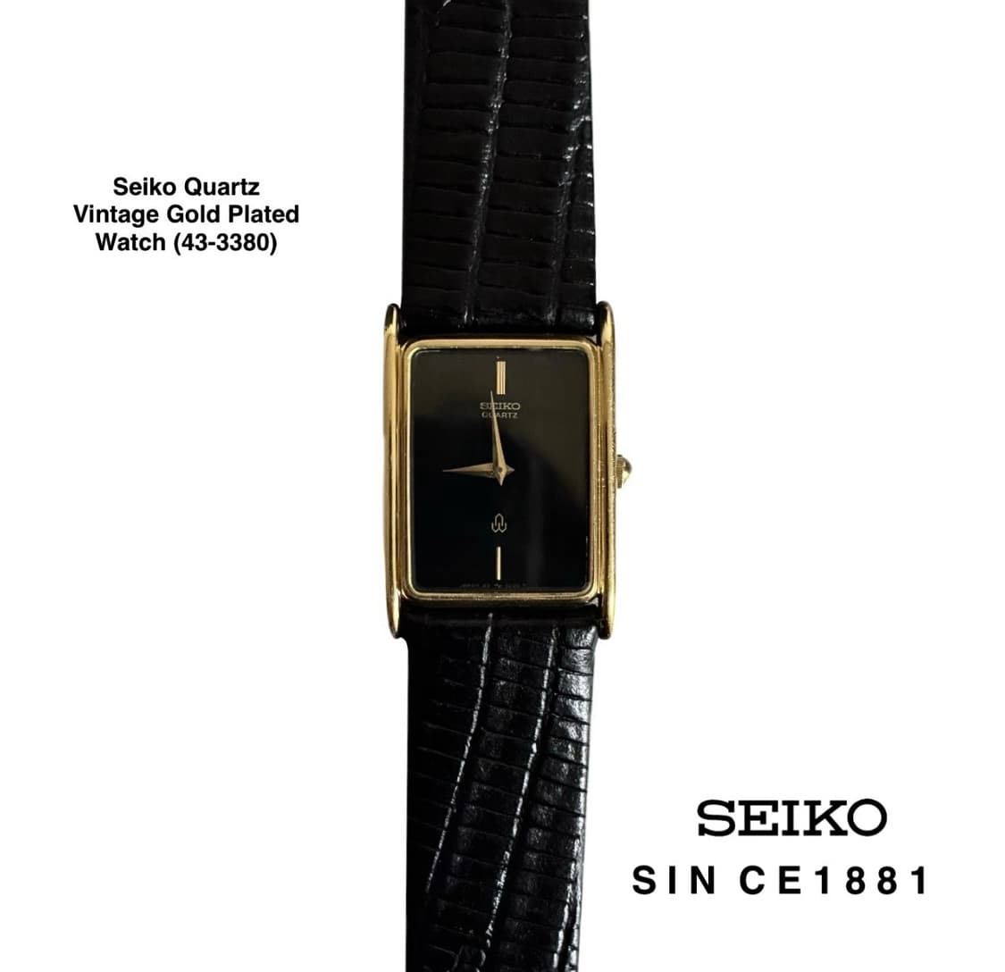 1980s Seiko Tank Gold Plated Quartz Vint 상품이미지4