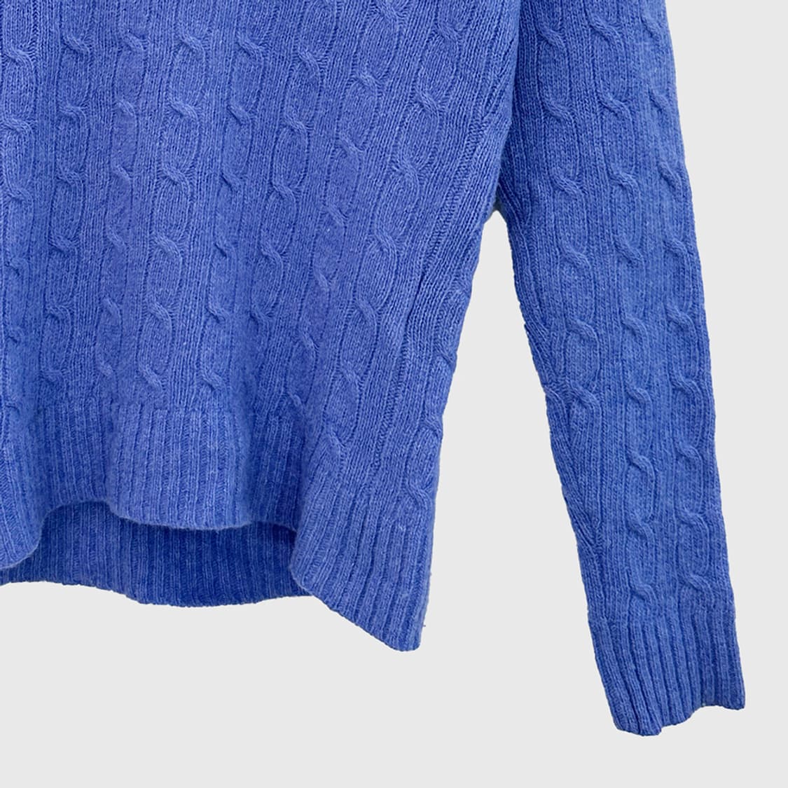 폴로 랄프로렌 메리노울 100% 케이블 브이넥 니트 스웨터 여성 M 상품이미지3