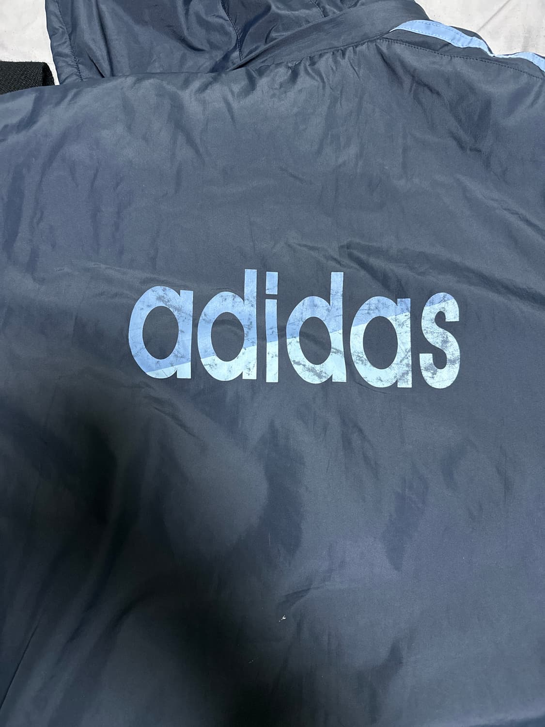 아디다스 빈티지 네이비 롱 야상 상품이미지3