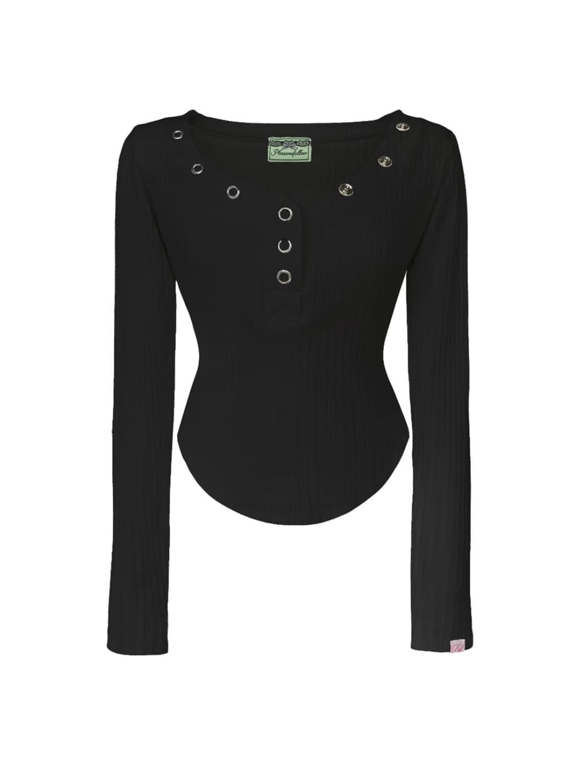 플리즈노팔로우 버니탑 Ver 1) 블랙 상품이미지1