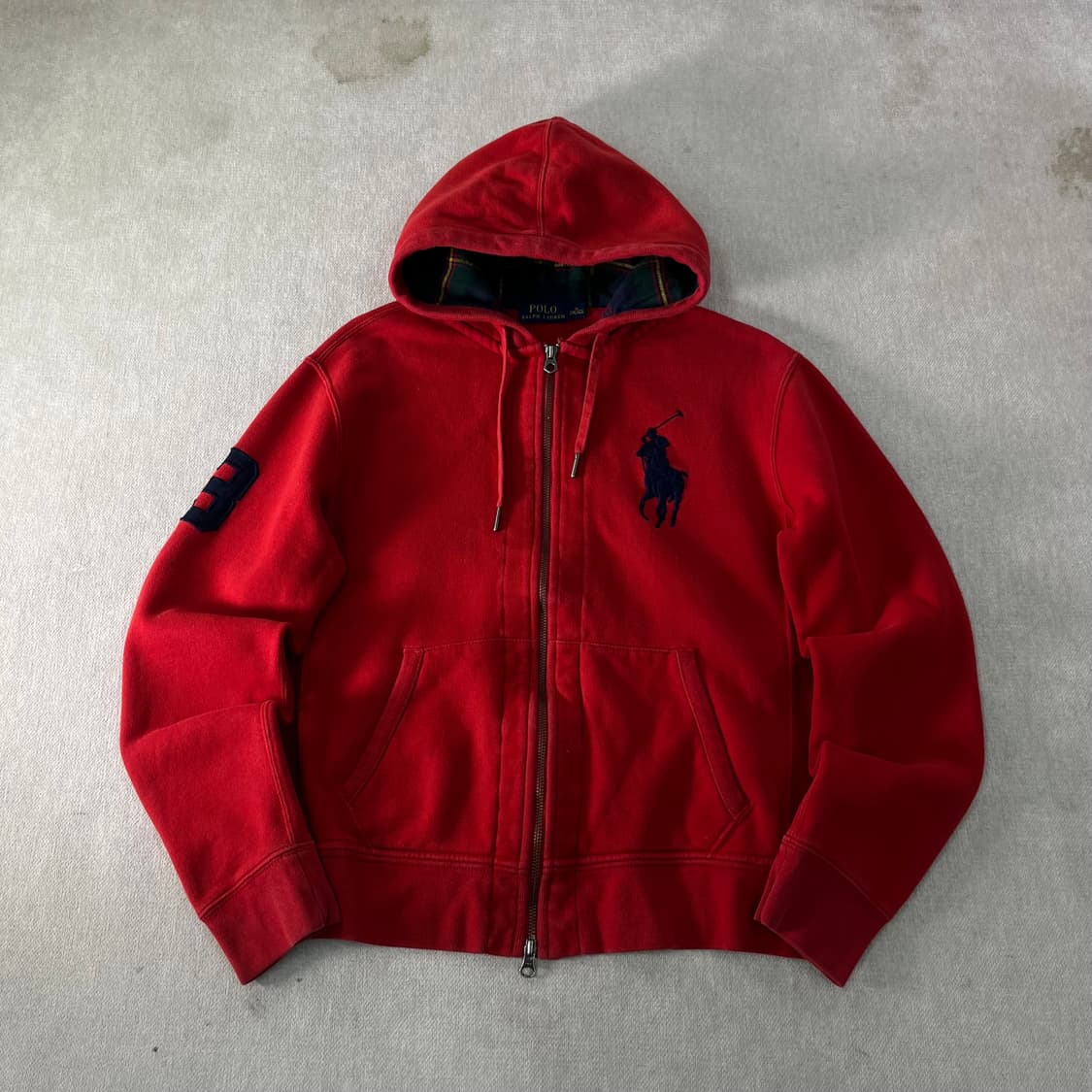 95 폴로랄프로렌 빅포니 레드 후드집업 상품이미지1
