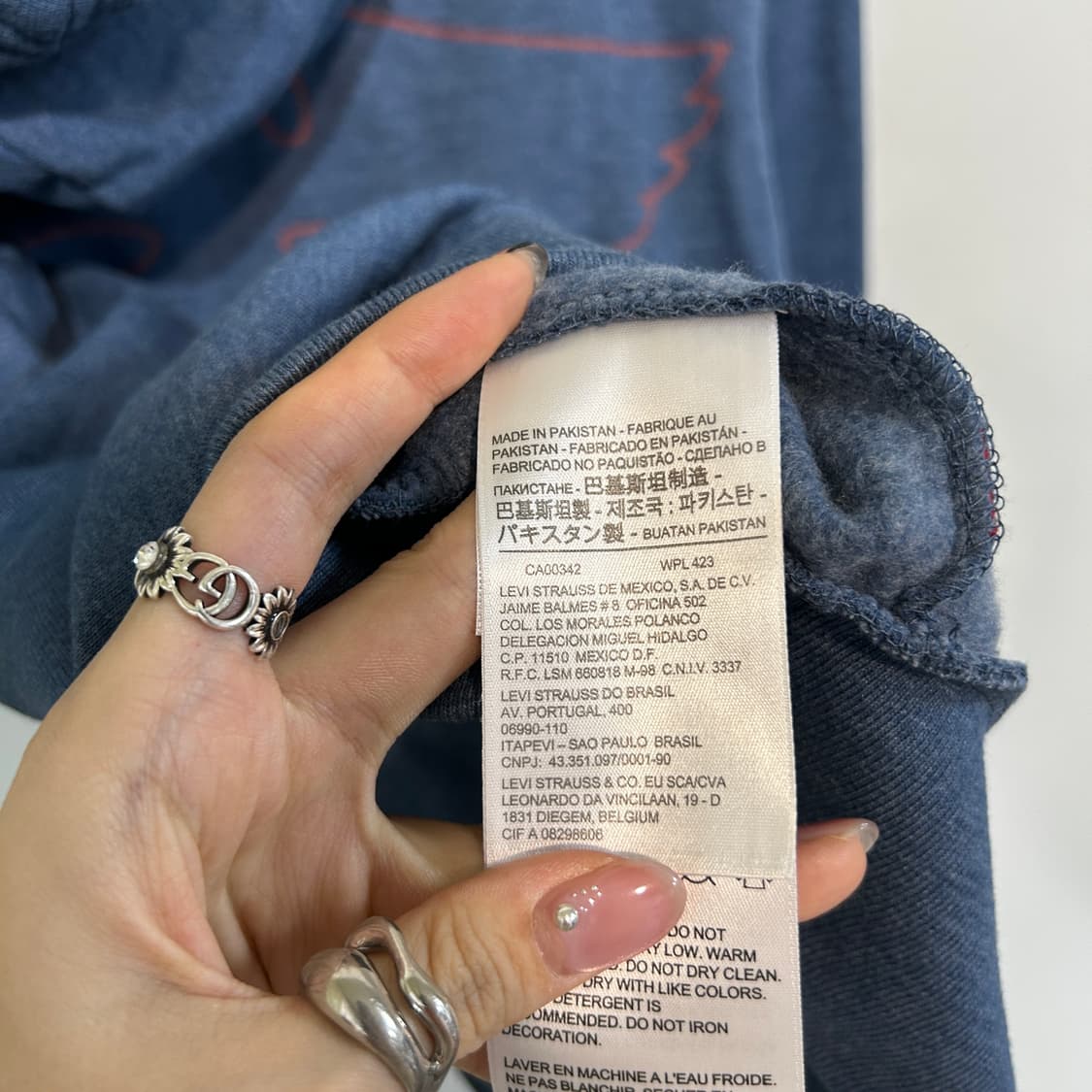 리바이스 여성 기모 후드 집업 90 새상품 상품이미지4