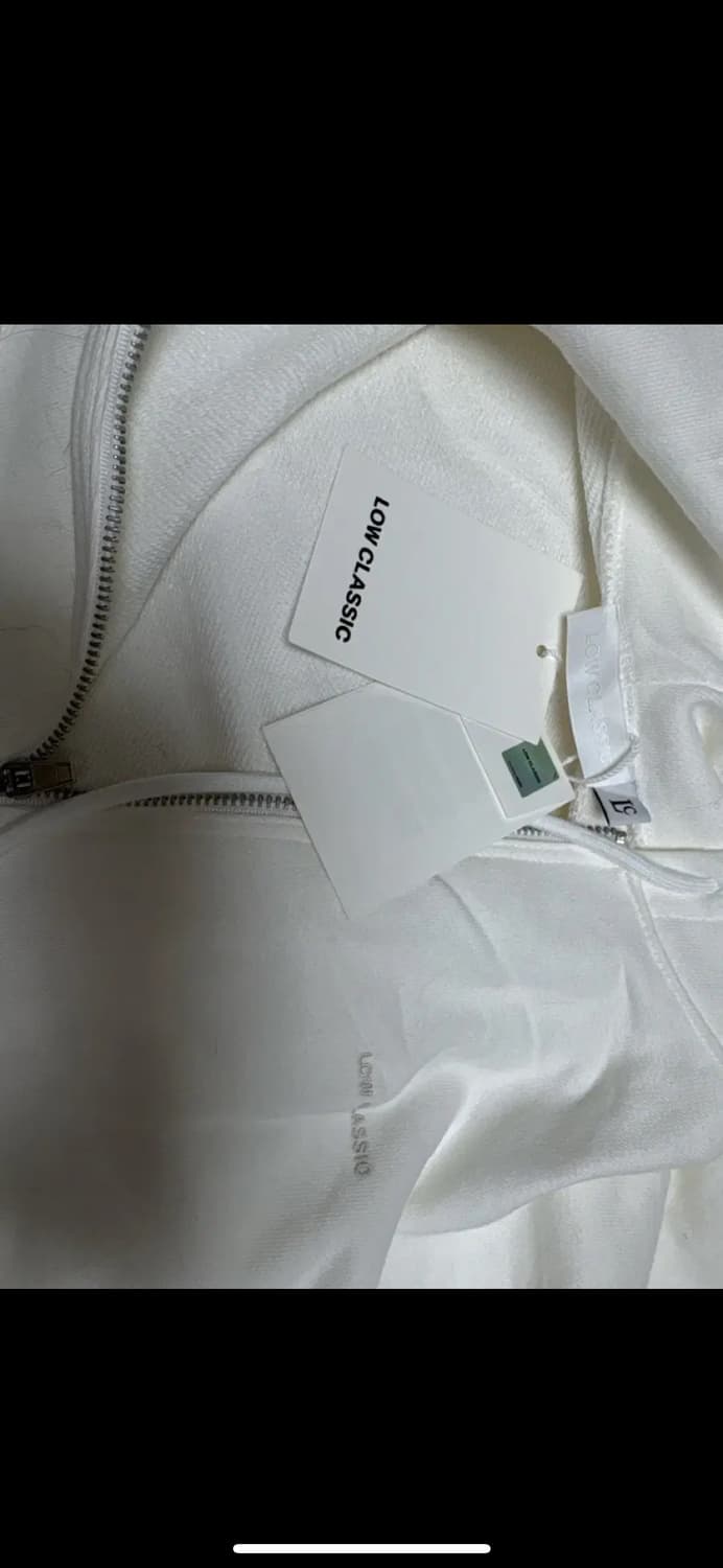 로우클래식 집업 후디 화이트 S 사이즈 새상품 LC233 상품이미지6