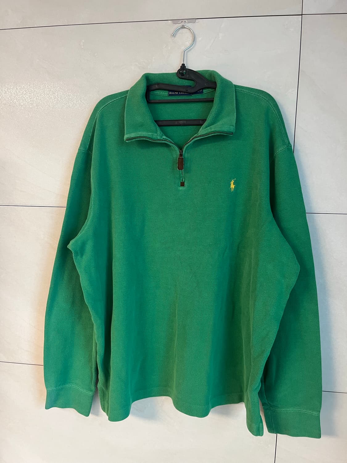 폴로 하프집업 니트 그린 (XL size)  상품이미지3