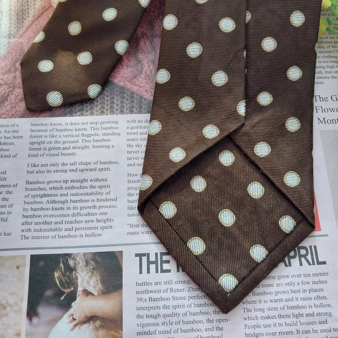 더반(다반) 실크&울 혼방 도트 넥타이 8.3cm A+등급 K1363
 상품이미지8