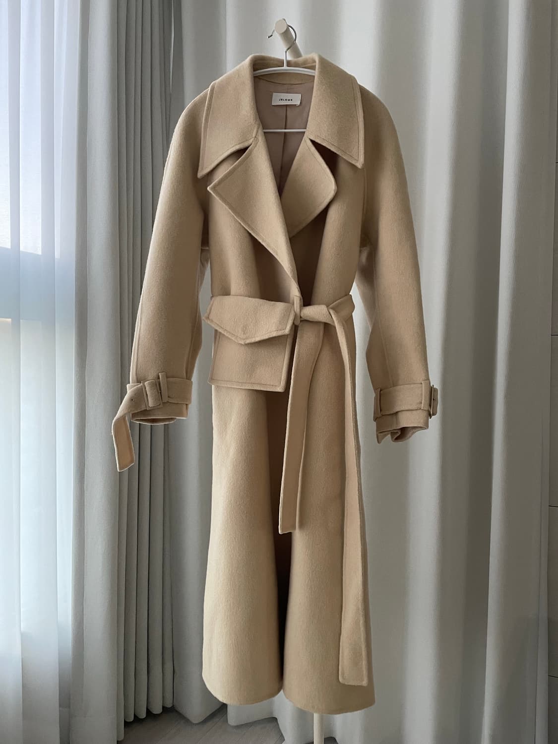 핏 예쁜 울 코트 허리 포켓 포인트 상품이미지1