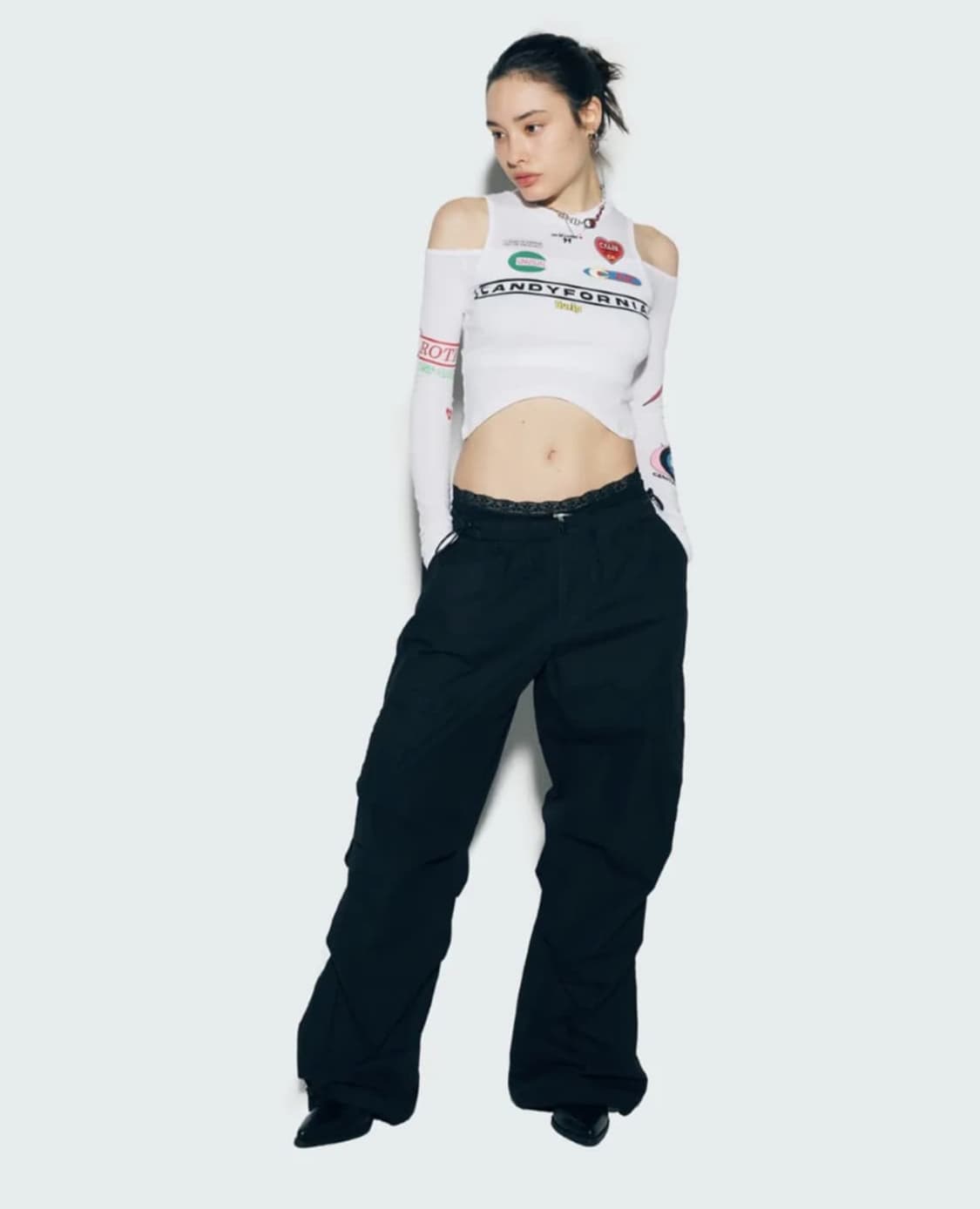 애즈이프캘리 파라슈트 카고팬츠 블랙 상품이미지2