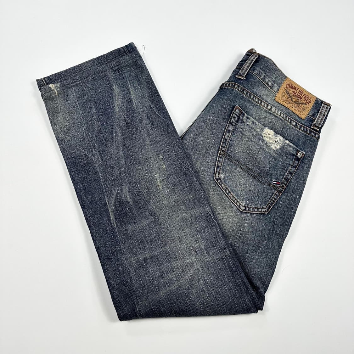 타미힐피거 플래그 패치워크 워싱 데님 팬츠 (33인치) 상품이미지2