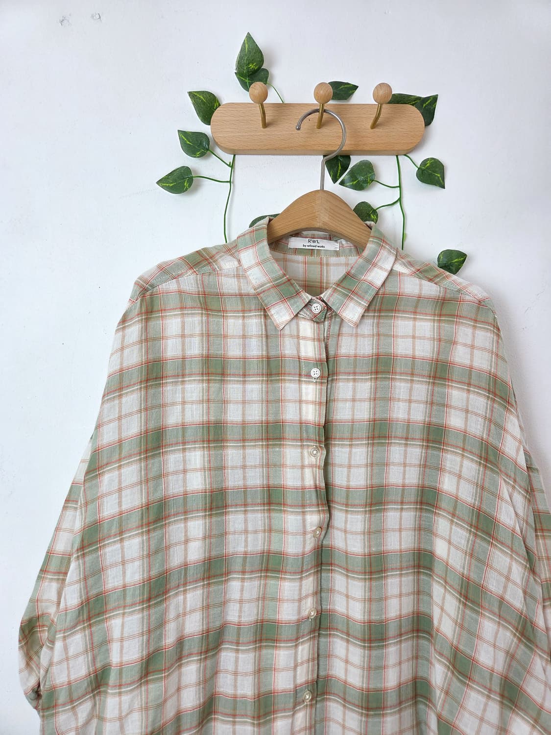 체크 반팔 셔츠 [빅사이즈] 상품이미지2