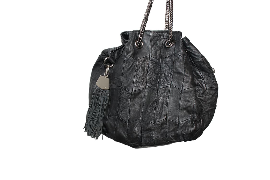 2000s JAPAN Skull Lamb Leather Chain Bag 상품이미지6