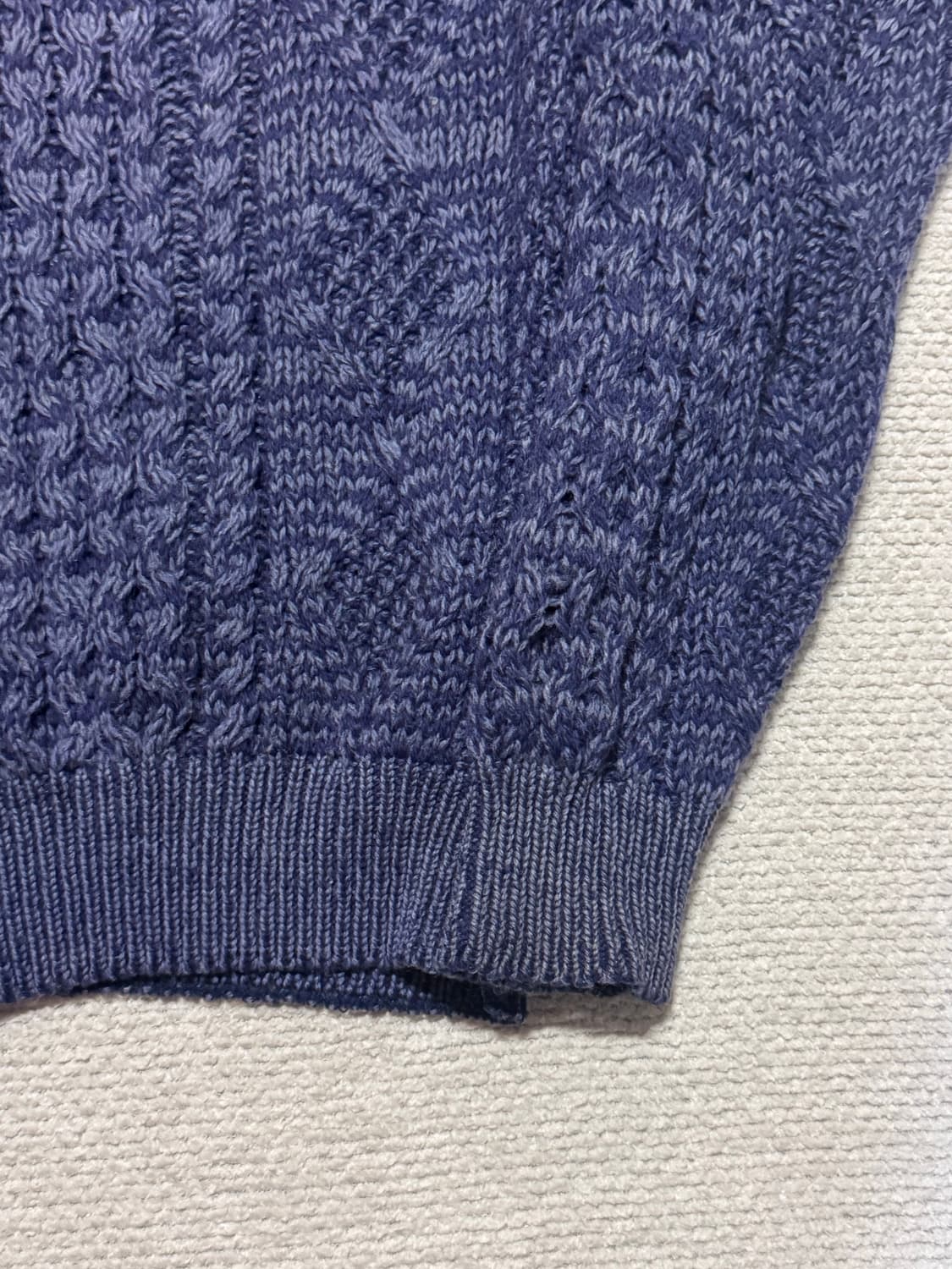 L.L.Bean 미국생산 케이블 니트 퓨어울 100% M 상품이미지4