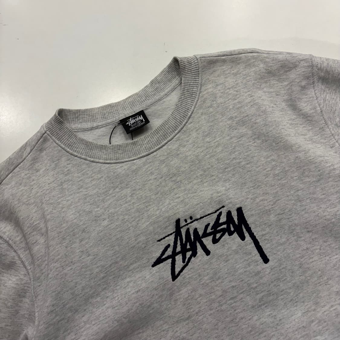 [M] 21ss 스투시 베이직 로고 맨투맨 회색 B862 상품이미지3