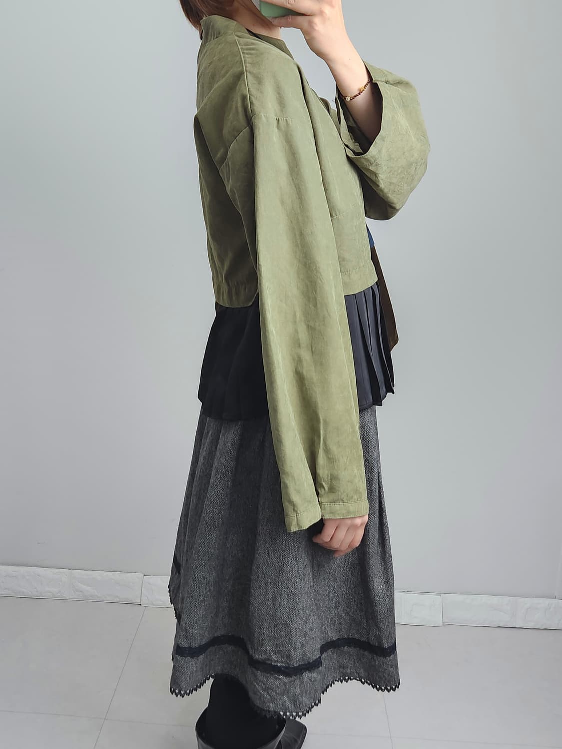 레이어드 플리츠 블라우스 상품이미지3