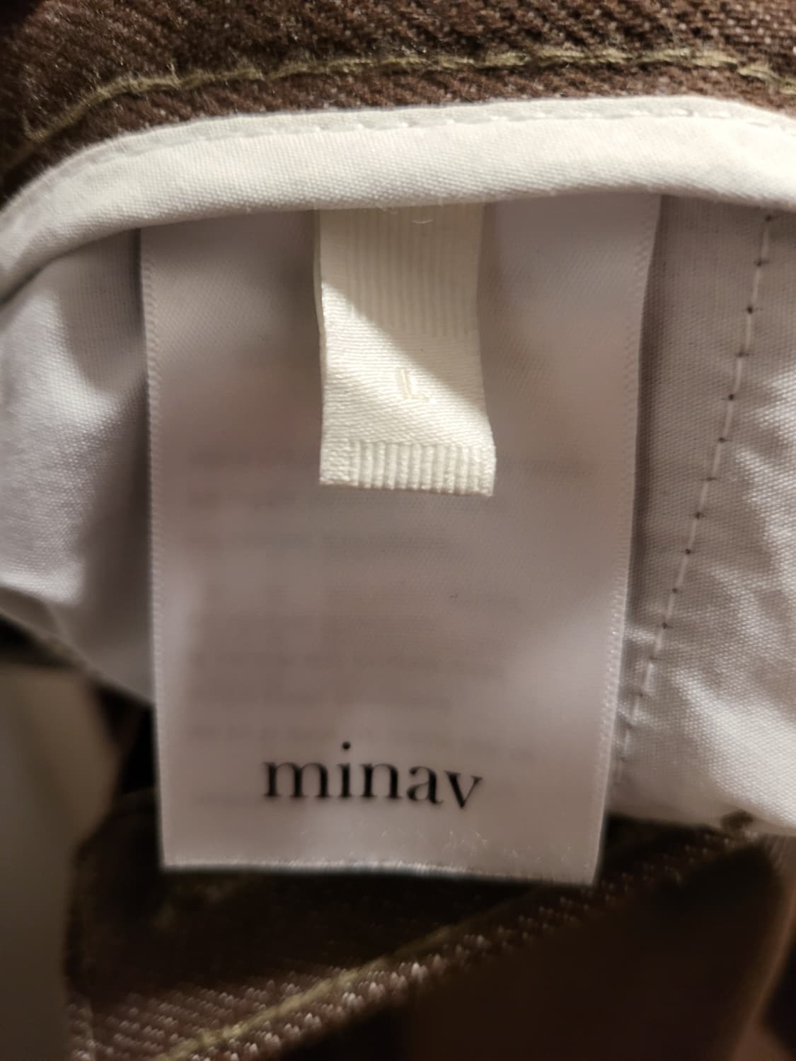 [L]미나브 원턱 카운터 데님팬츠 브라운 38인치 상품이미지7