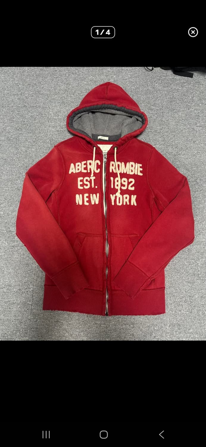 역대급 가격 대장급 아베크롬비 레드 후드집업 상품이미지1