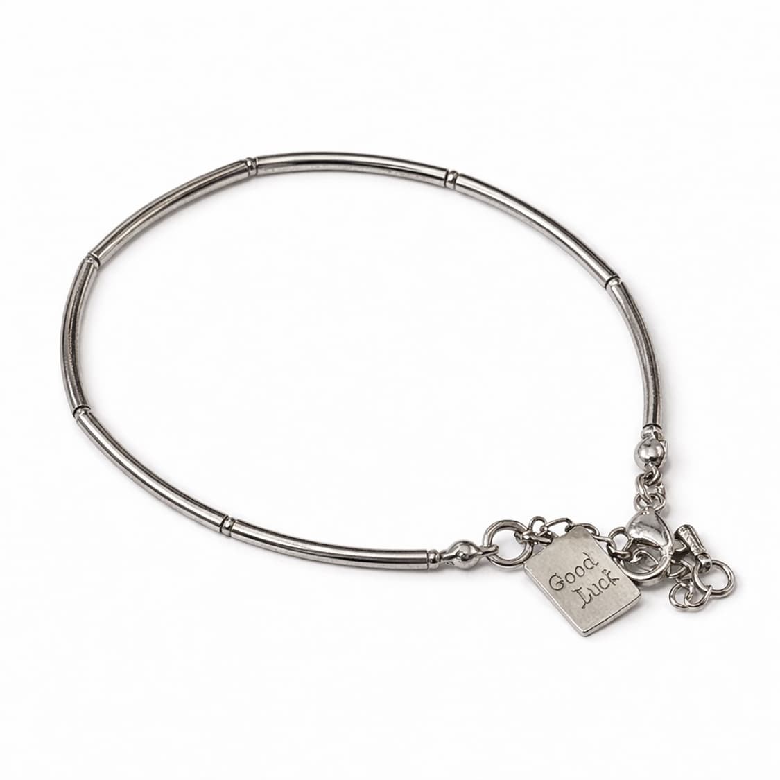 (핸드메이드) 행운 펜던트 써지컬스틸 레이어드 팔찌 상품이미지1