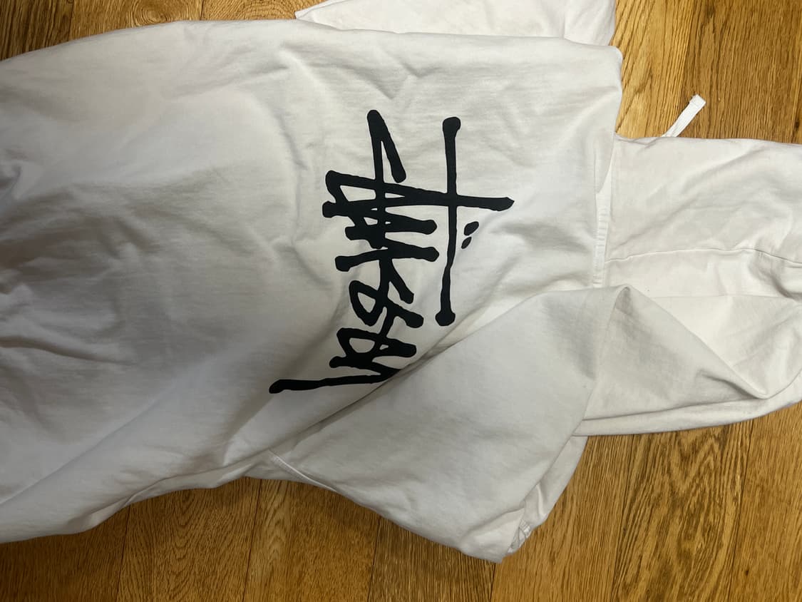 스투시 기본 아이보리 후드 L판매합니다 상품이미지2