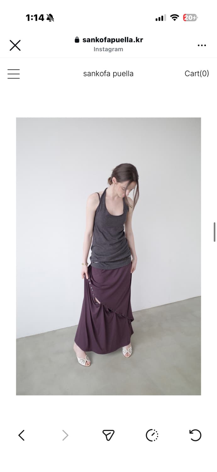 산코파퓨엘라 paired button skirt 모카 상품이미지3
