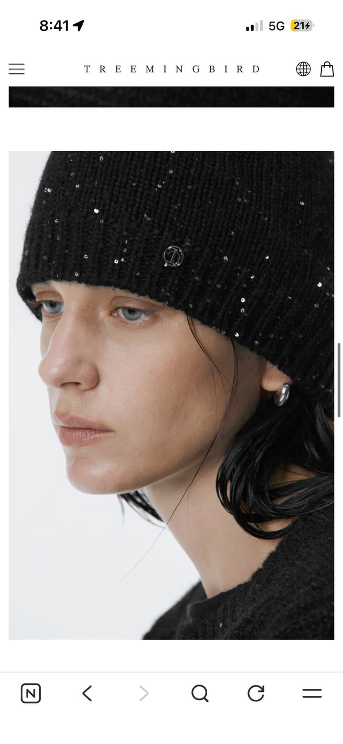 트리밍버드 Spangle Angora Beanie [ Black ] 상품이미지1