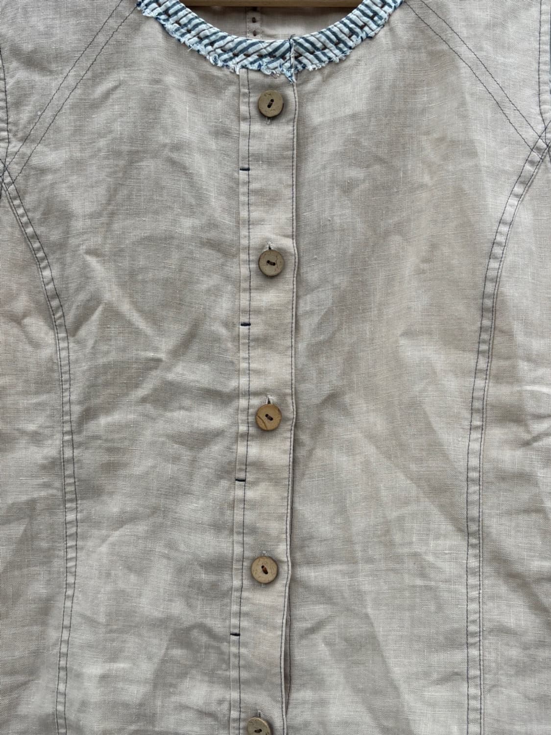 Japanese Beige Button Vest 상품이미지8