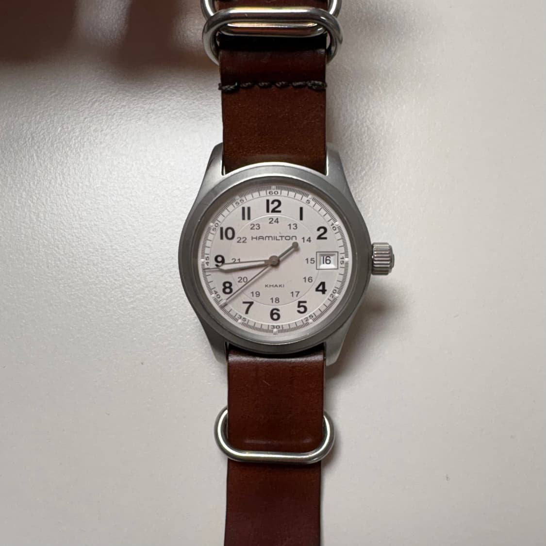 해밀턴 카키필드 쿼츠 38mm + 코도반 나토 상품이미지7