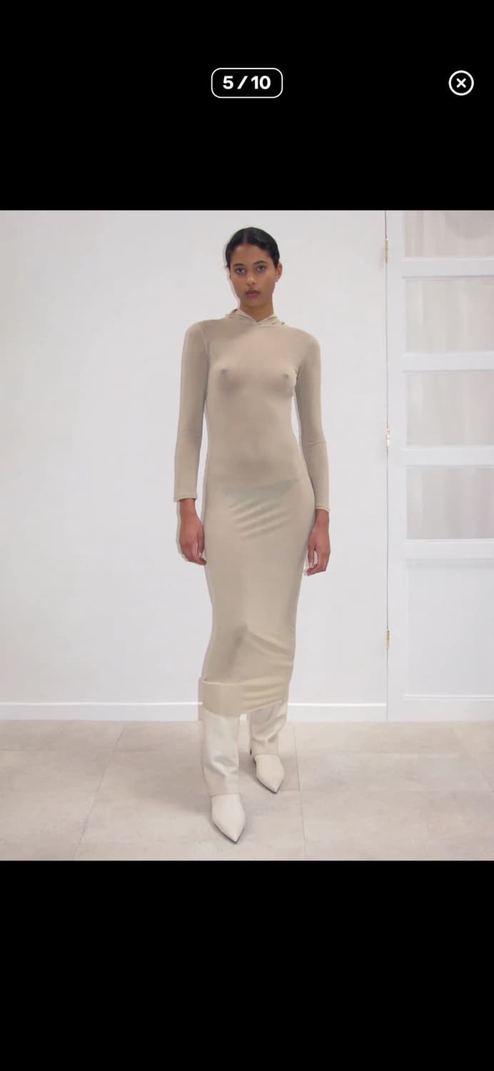 paloma wool 팔로마울 Mob 후드 시어 드레스 에크루 상품이미지2