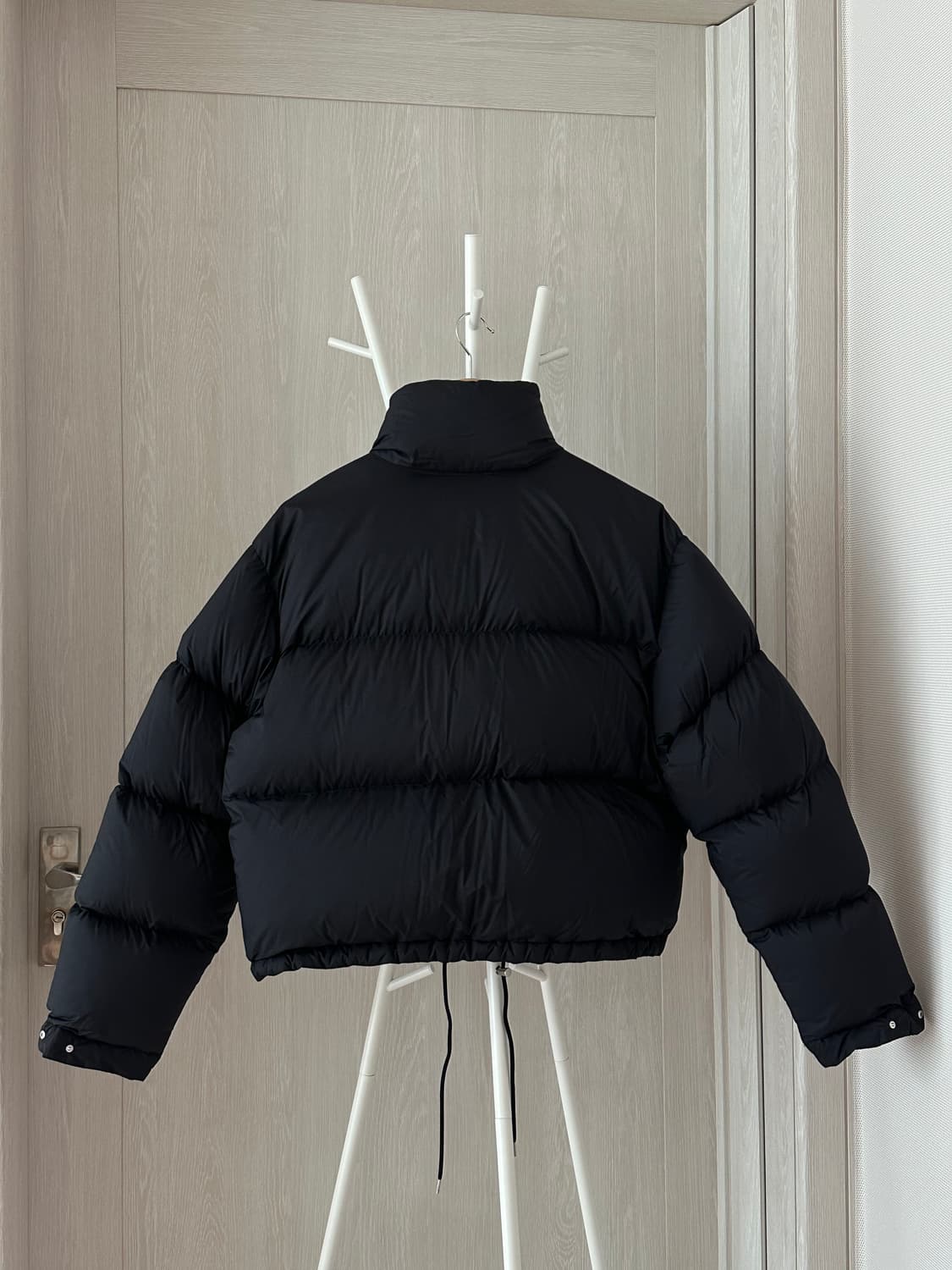 AURALEE 립스탑 다운 패딩 여성용 0사이즈 블랙 상품이미지7