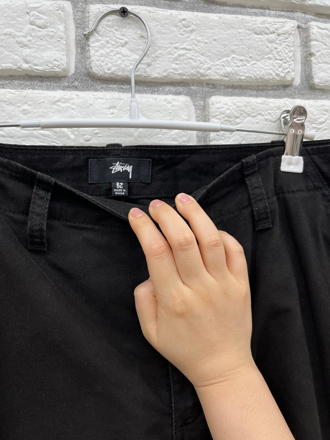 스투시 블랙 카고 바지-32inch 상품이미지2