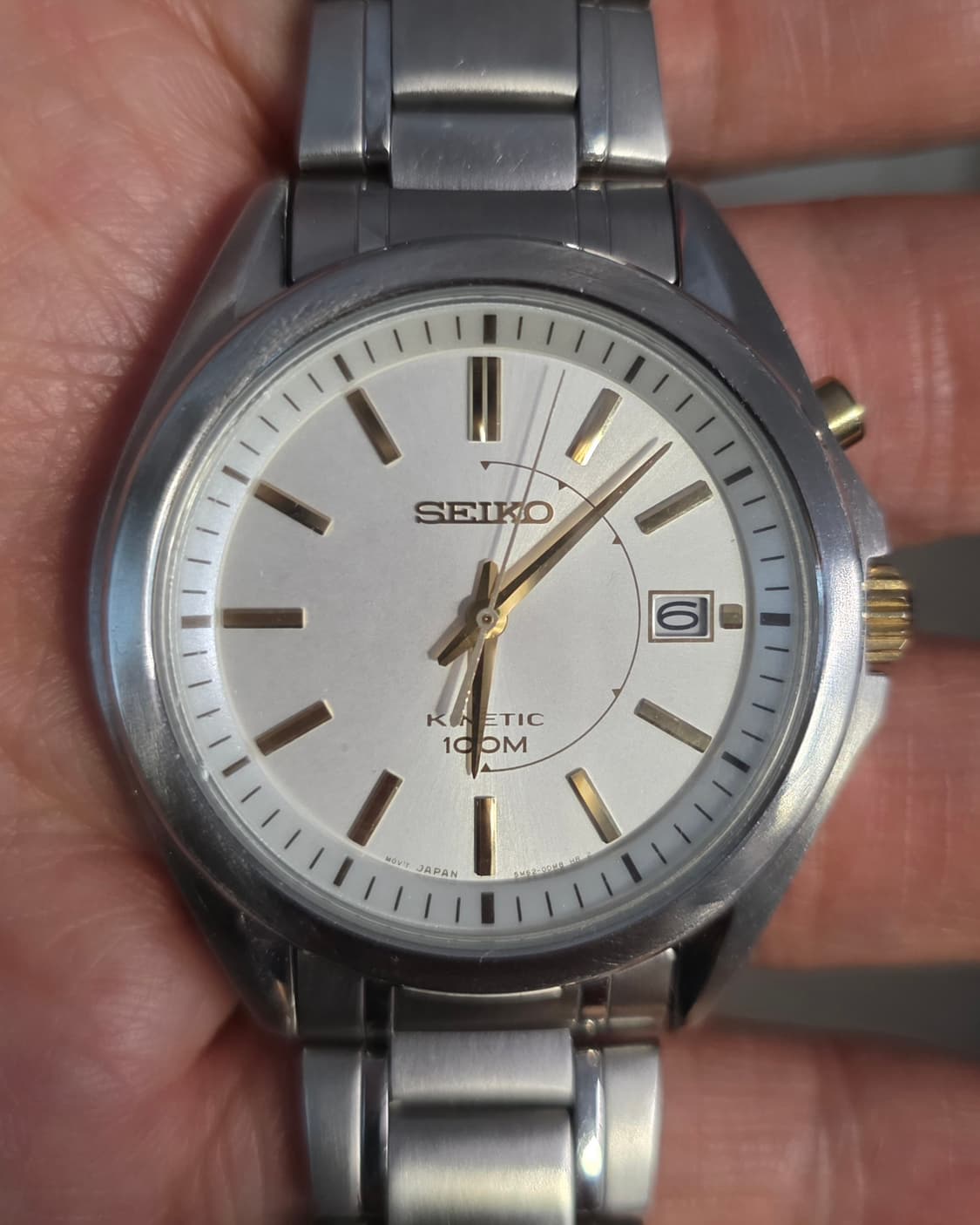 세이코 키네틱오토 (SKA525P1) 화이트 스틸시계 상품이미지1