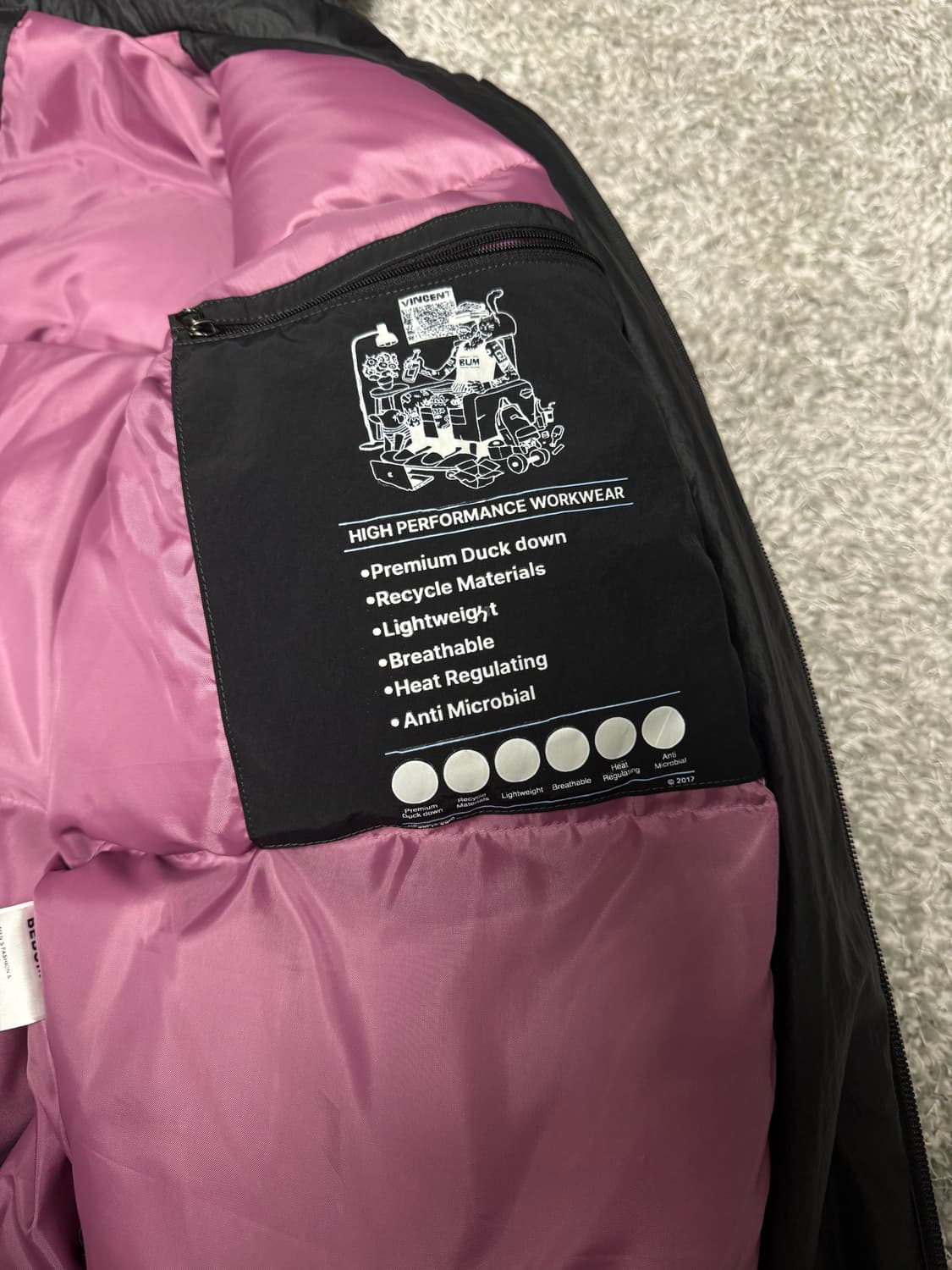 비범스 페이퍼 왁스 코팅 다운 점퍼 상품이미지4