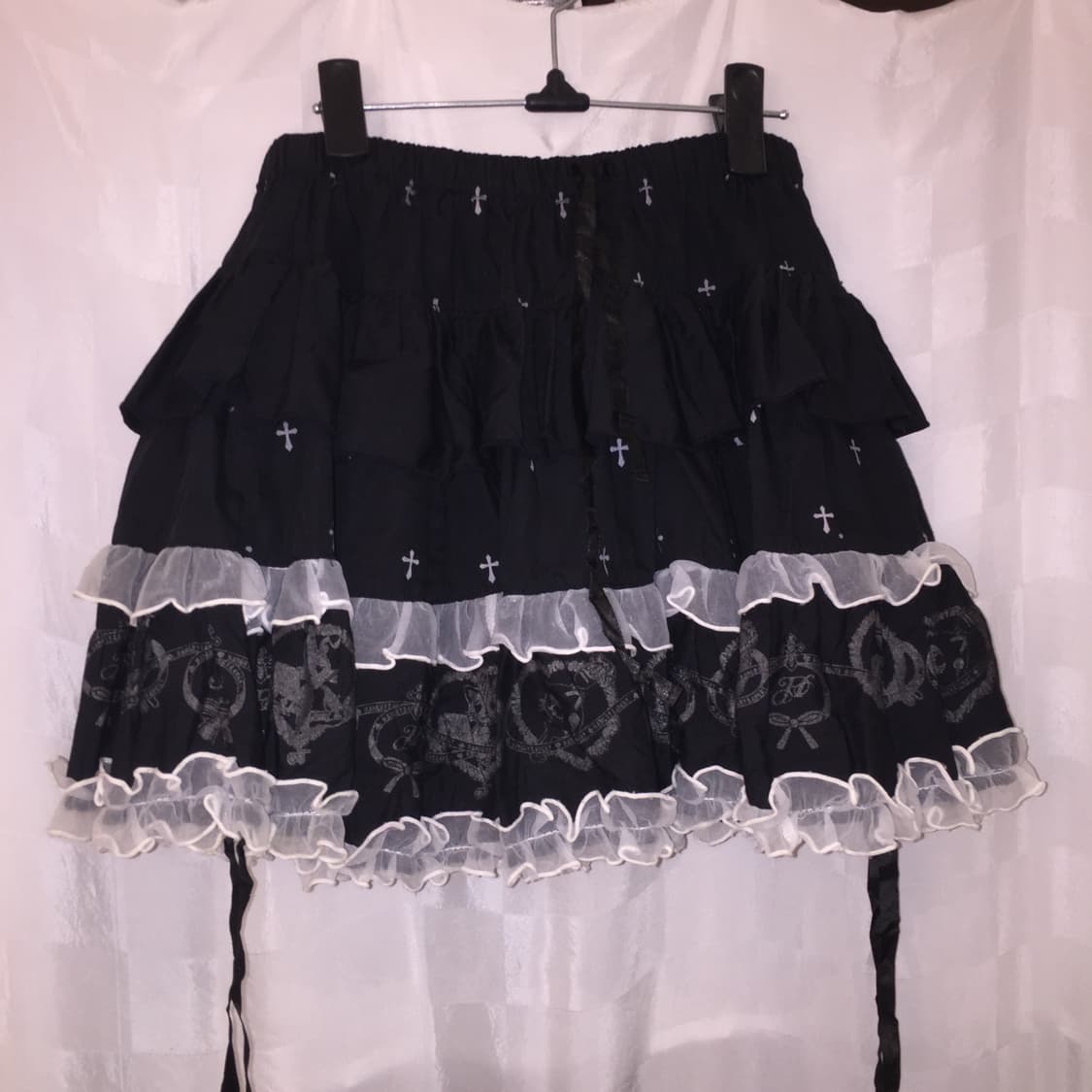 Vintage 빈티지 고스펑크 고스로리 고딕 캉캉 스커트 상품이미지2