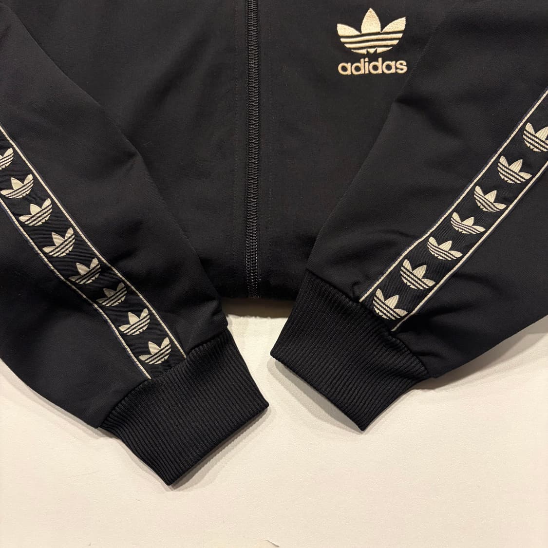 [S] 90s 아디다스 트레포일 빈티지 블랙 트랙탑 삼선 져지 B723 상품이미지6
