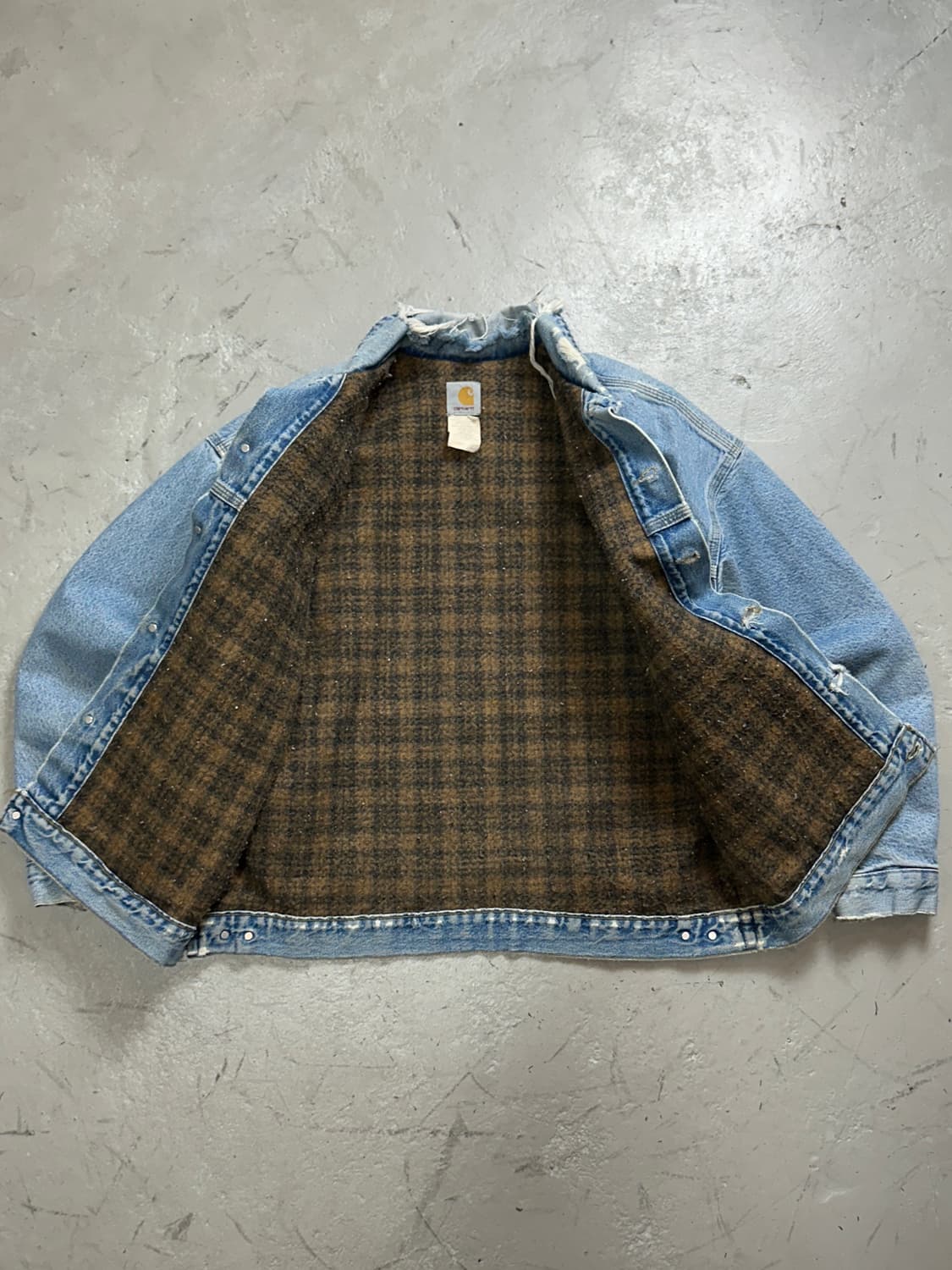 00's OG 칼하트 J11 DST 칼하트 데님 트러커 자켓 상품이미지7