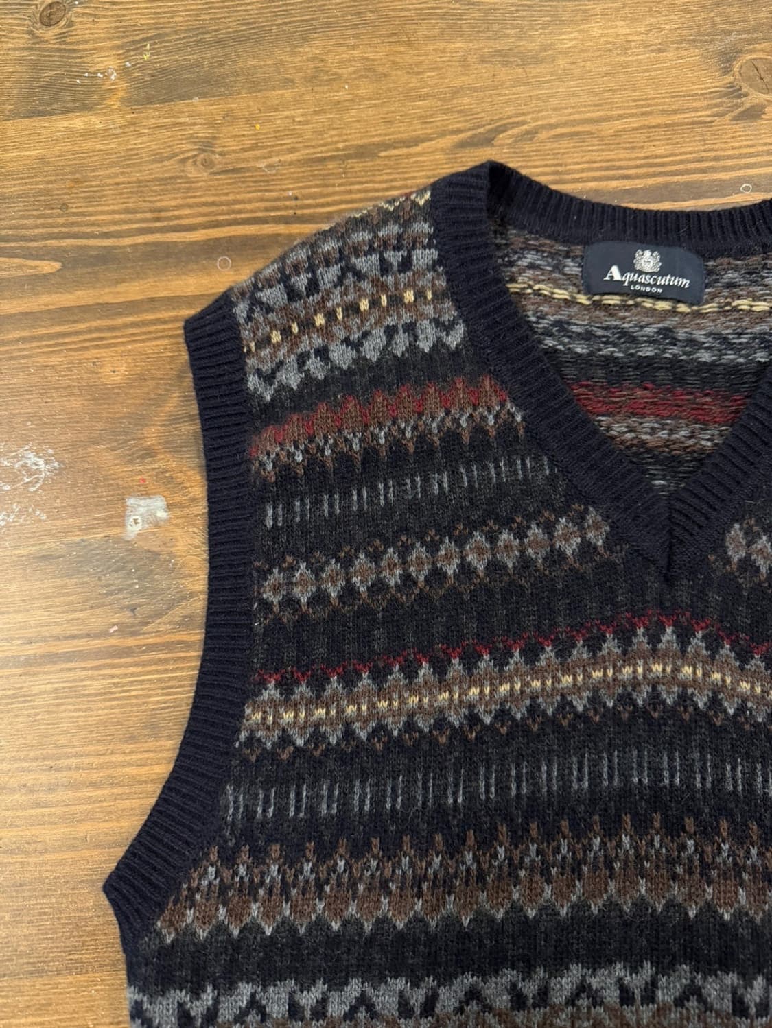 아쿠아스큐텀 페어아일 니트 베스트 100 상품이미지6