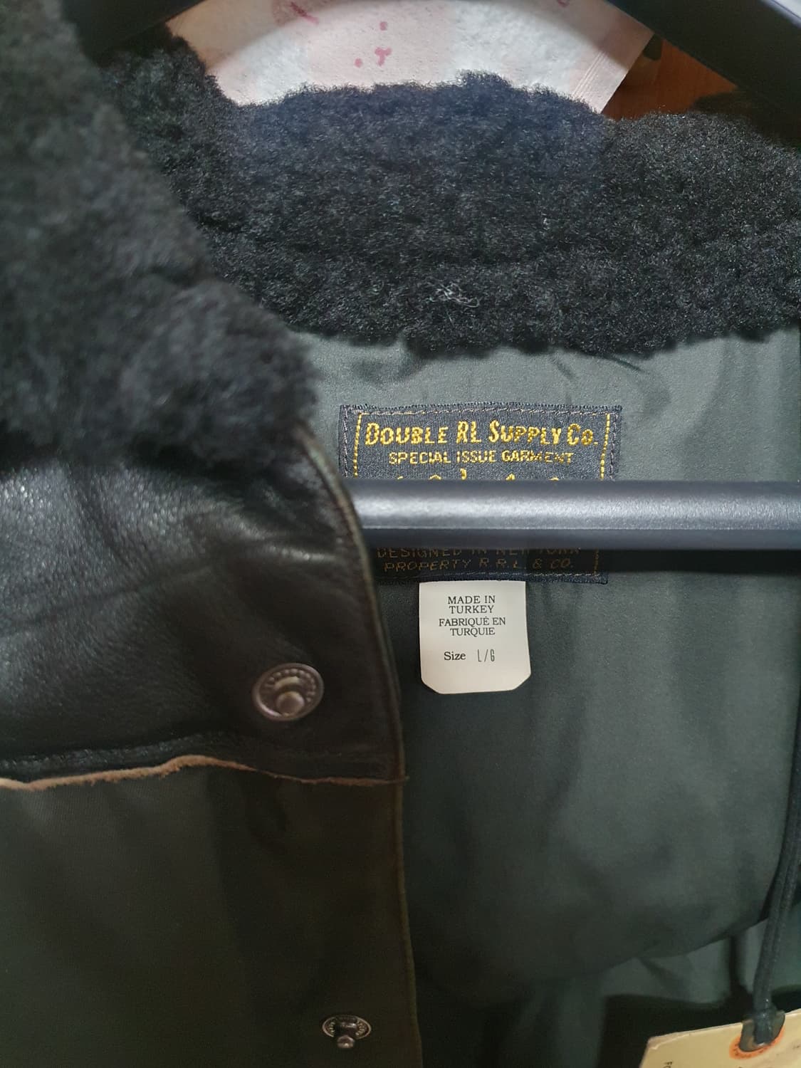 [L] rrl 더블알엘 시어링 카라 레더 요크 재킷 새제품 상품이미지6