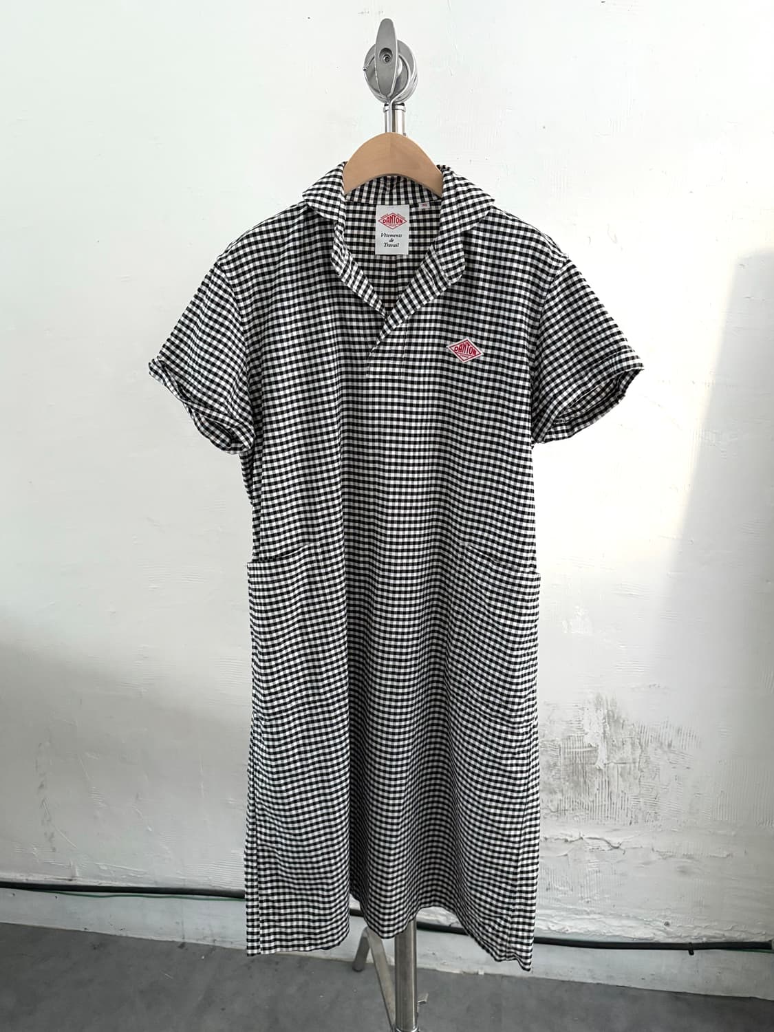 DANTON 단톤 깅엄체크 투포켓 셔츠 원피스 상품이미지1