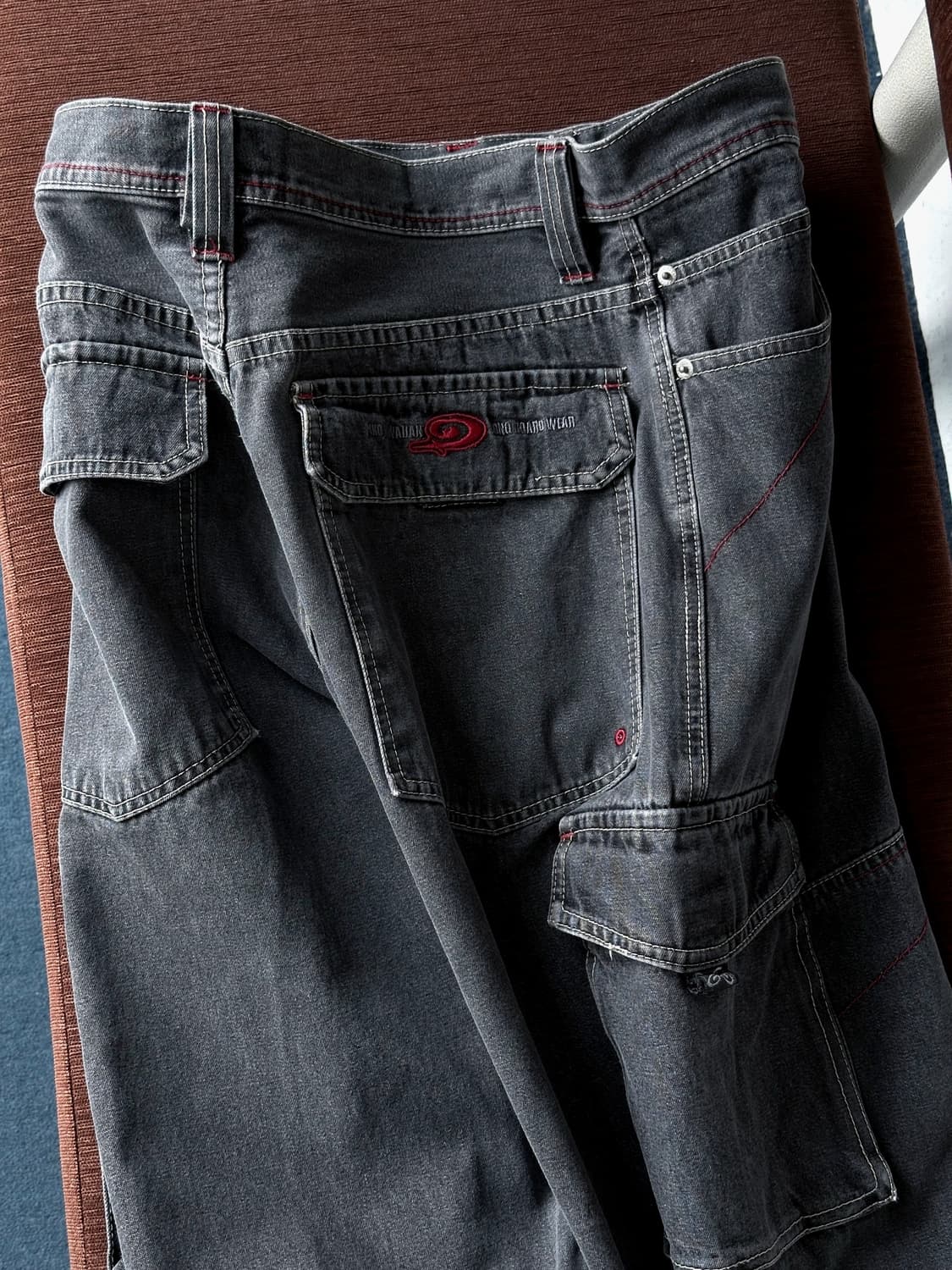 Denim cargo design utility wide pants 상품이미지1