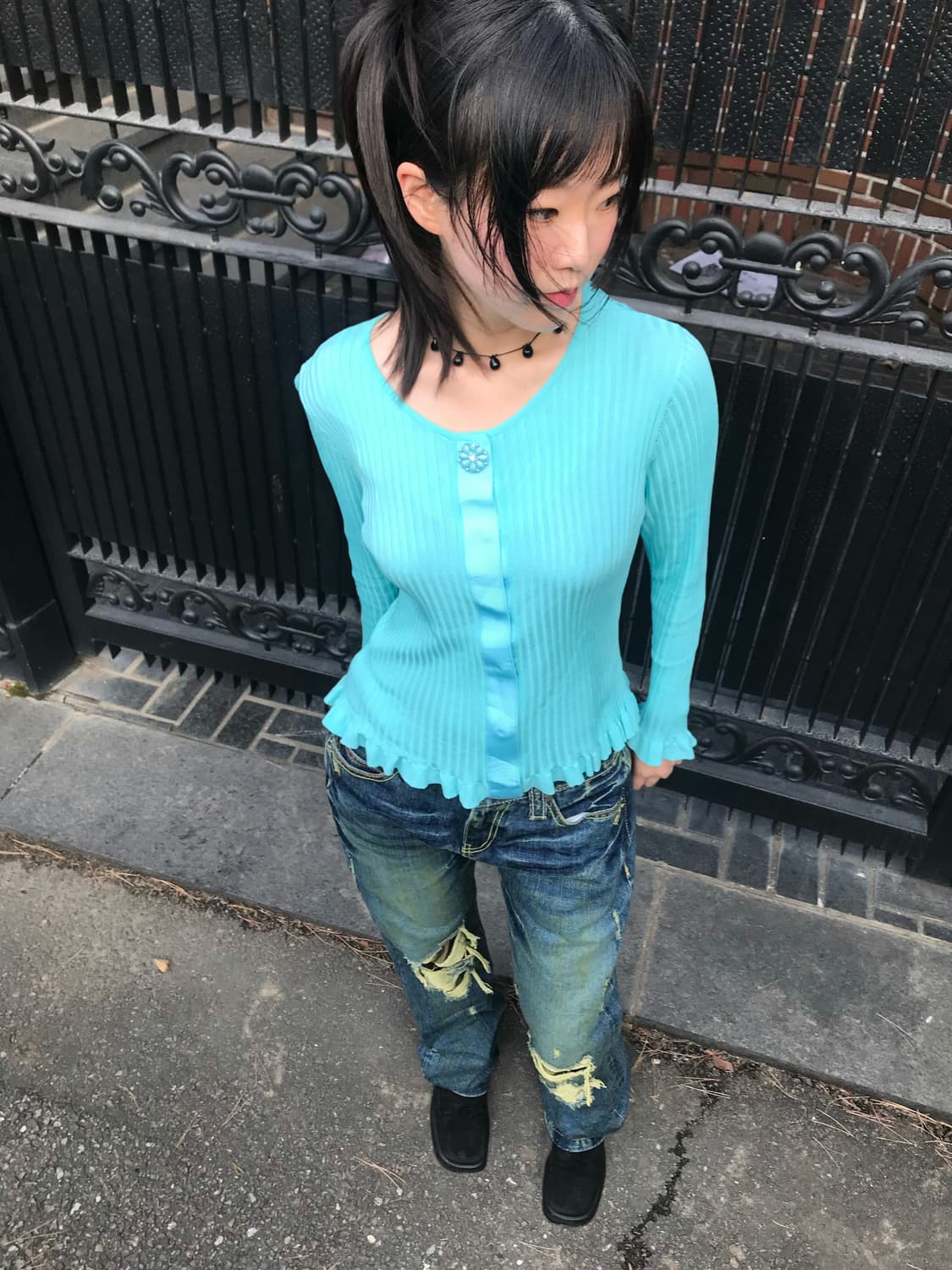 vintage damage denim pants (30inch) 상품이미지3