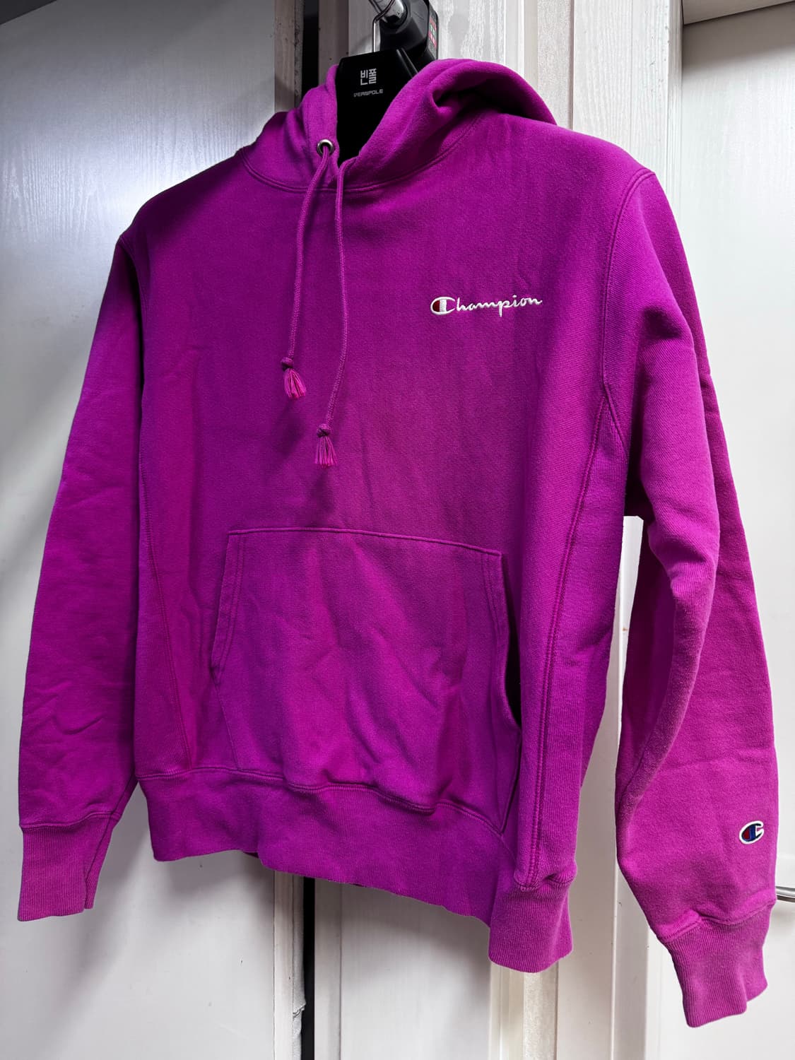 챔피온 핑크 후드티 상품이미지3