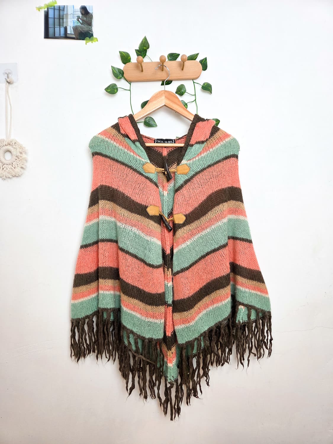 Cecil mcbee 무지개떡 케이프 가디건 상품이미지1