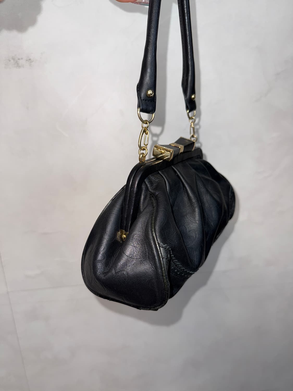 Lovcat black heart ribbon mini bag 상품이미지3