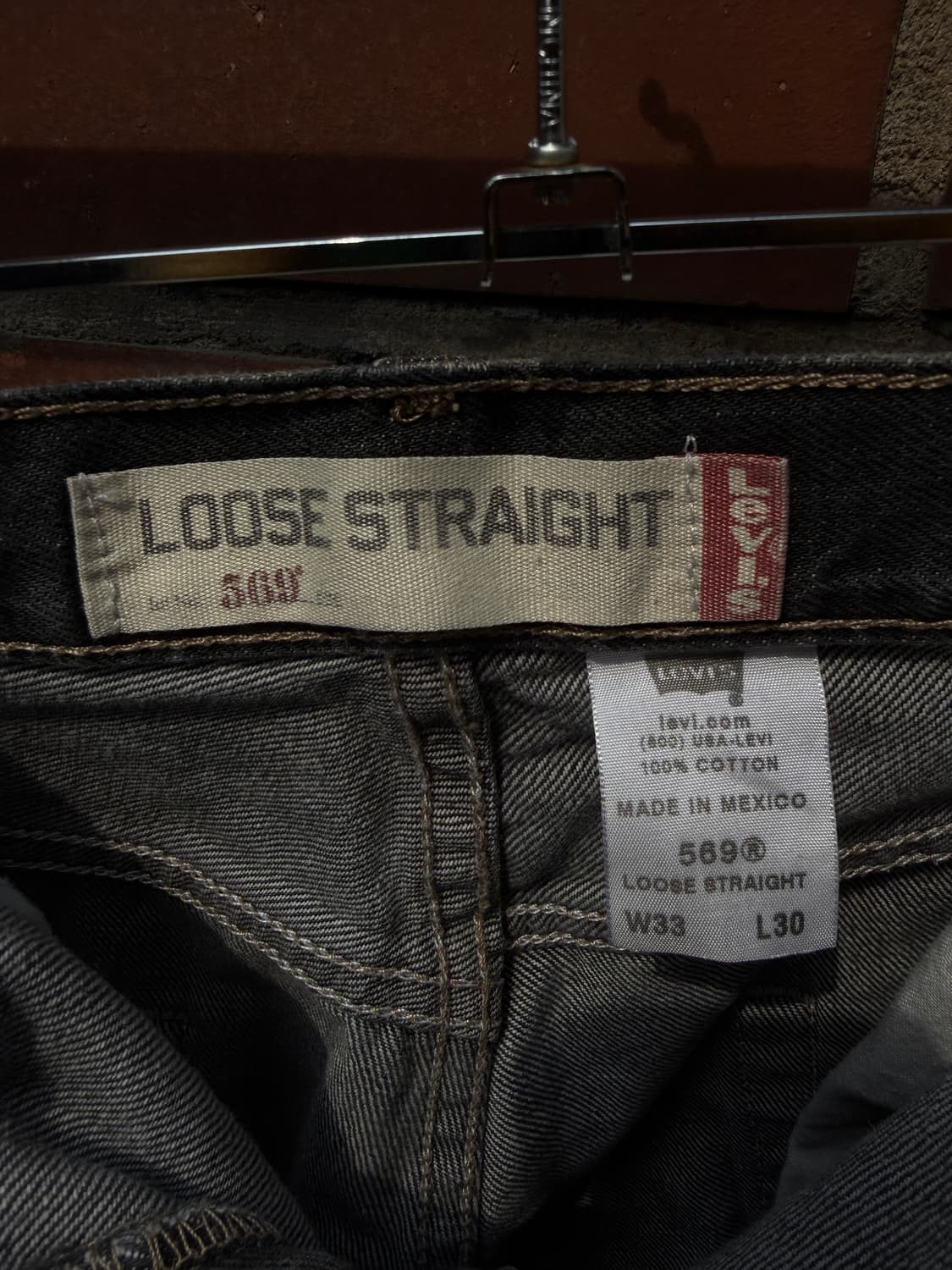 리바이스 569 흑청 33/30 멕시코 상품이미지4