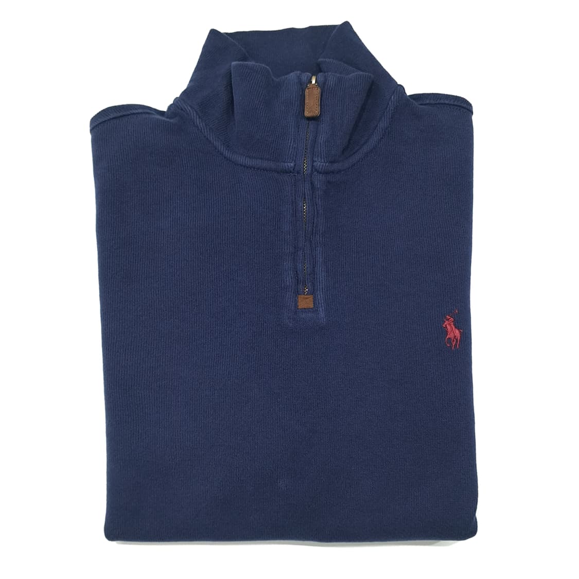 CL275 XL 폴로 가죽풀러 레드포니 네이비 하프집업 니트 스웨터 상품이미지7