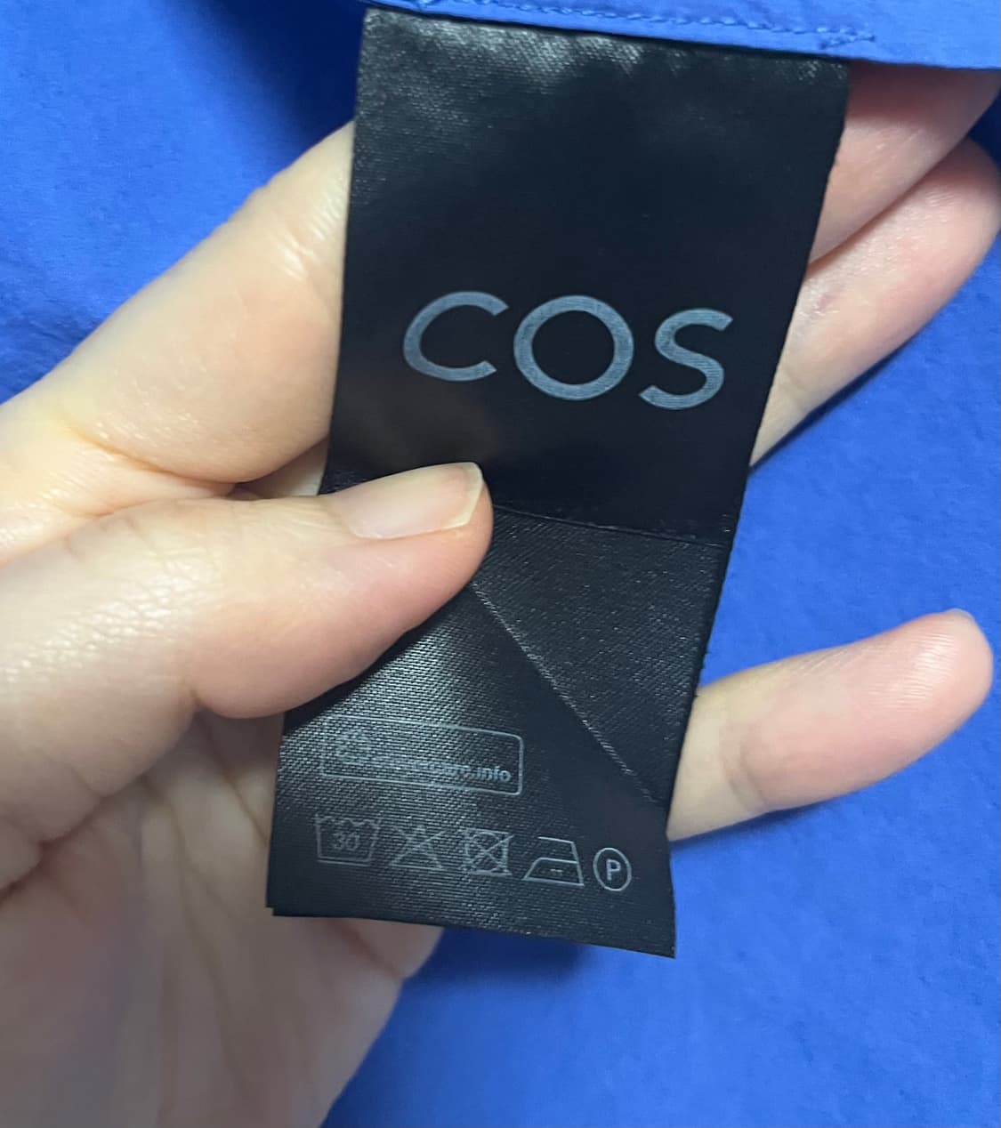 (급처) COS 코스 오버사이즈 롱 슬리브리스 셔츠 인디고블루 32싸이즈 상품이미지6