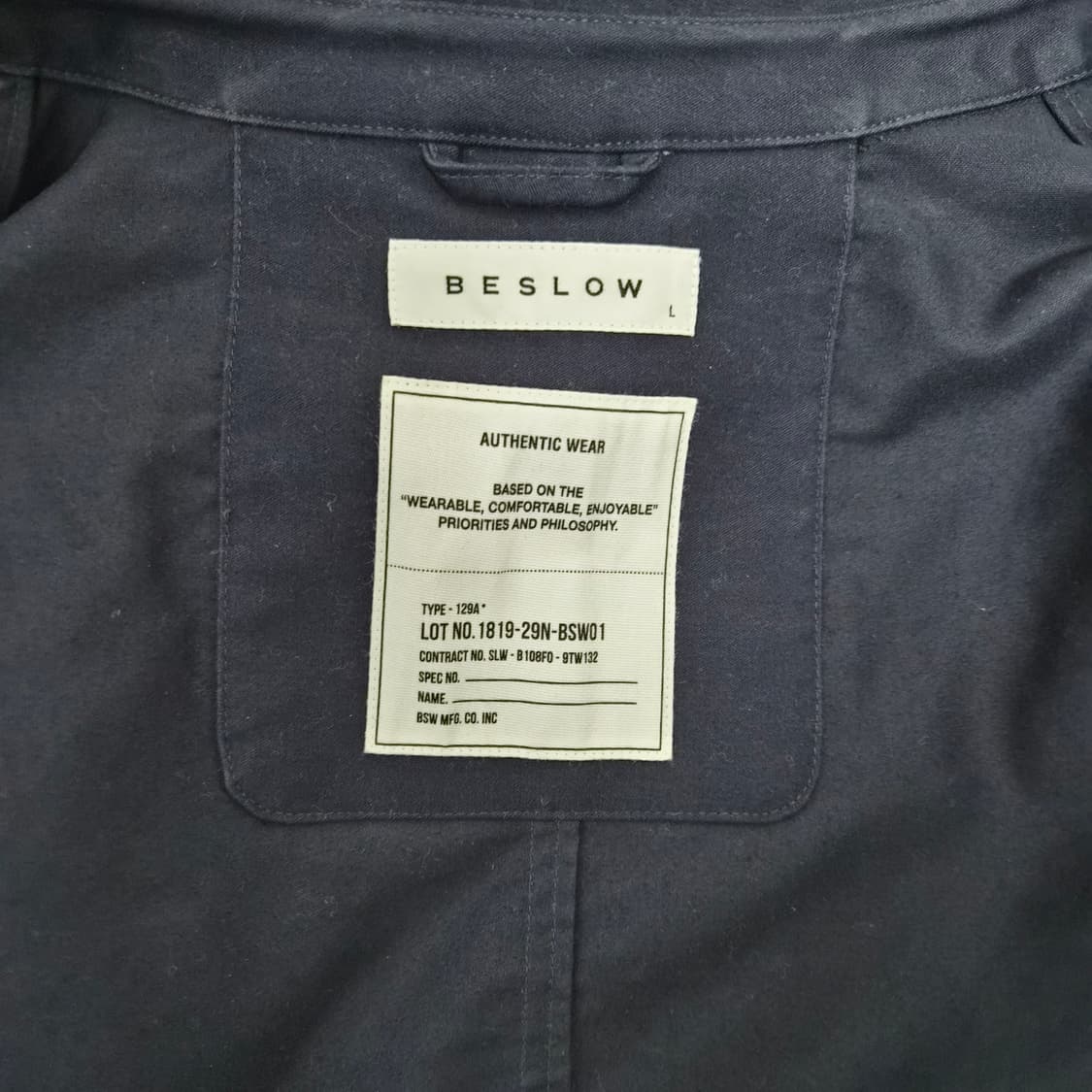 비슬로우 MOLE SKIN MILITARY ZIP-UP JACKET 상품이미지2