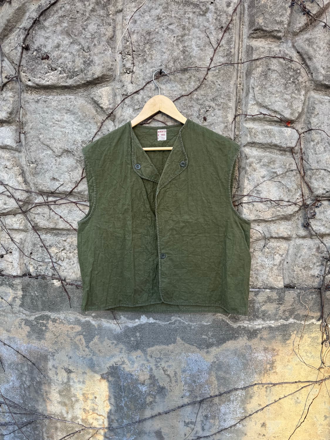 50s 벨기에군 오리지널 퀄팅 베스트 조끼 영국군 미군 상품이미지1